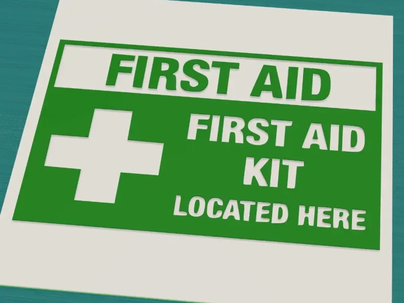 First aid kit sign