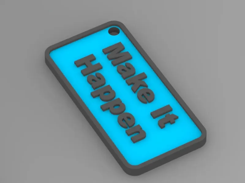 3D Quote Keychain - 5