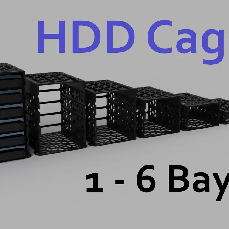 HDD cage system 1-6 bays