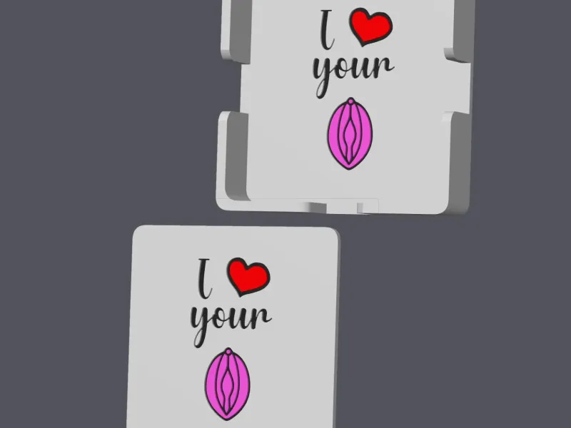 I Love Your Vagina - Square Coasters with Holder