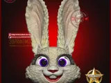 Judy Hopps Rabbit Cop Head Mask - Zootopia Cosplay Props-1