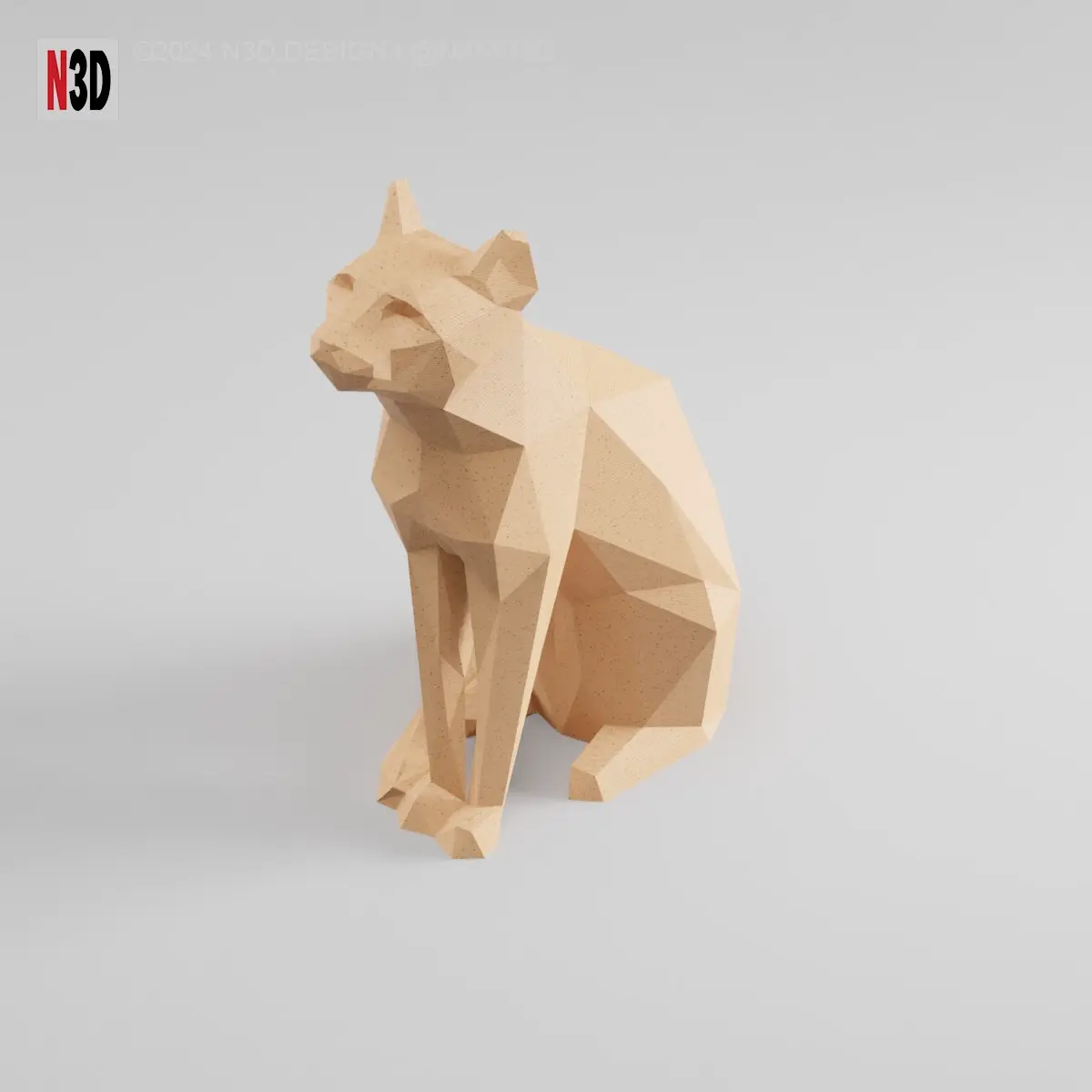 Cat - Egyptian cat low poly