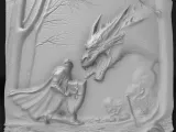 knight fighting a dragon-0