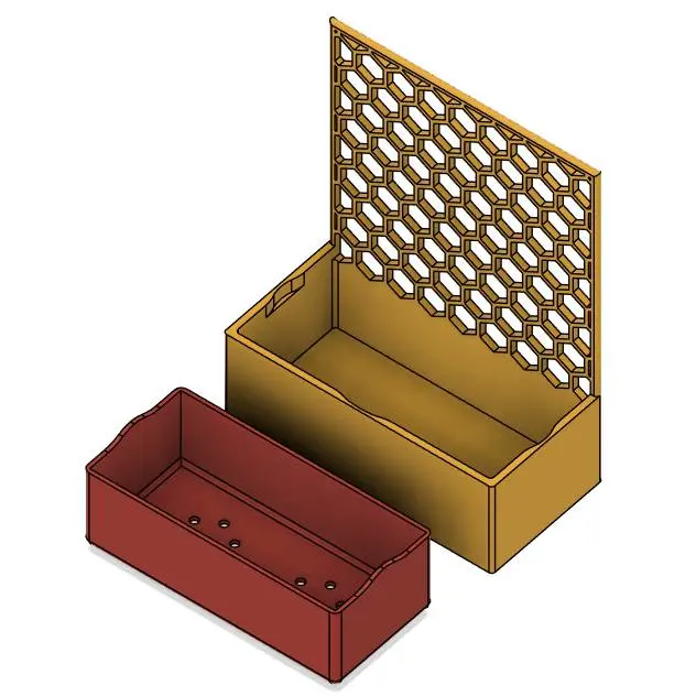 Small planter with climbing wall