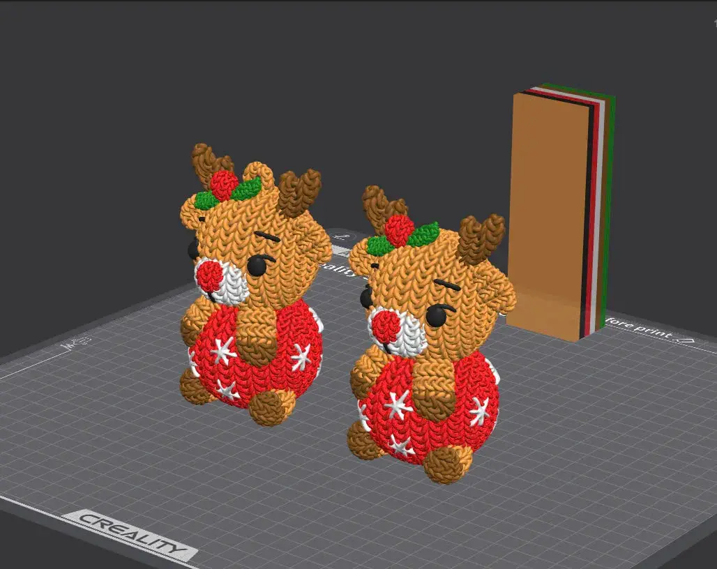 Reindeer Crochet - Knitted- Christmas Tree Decor