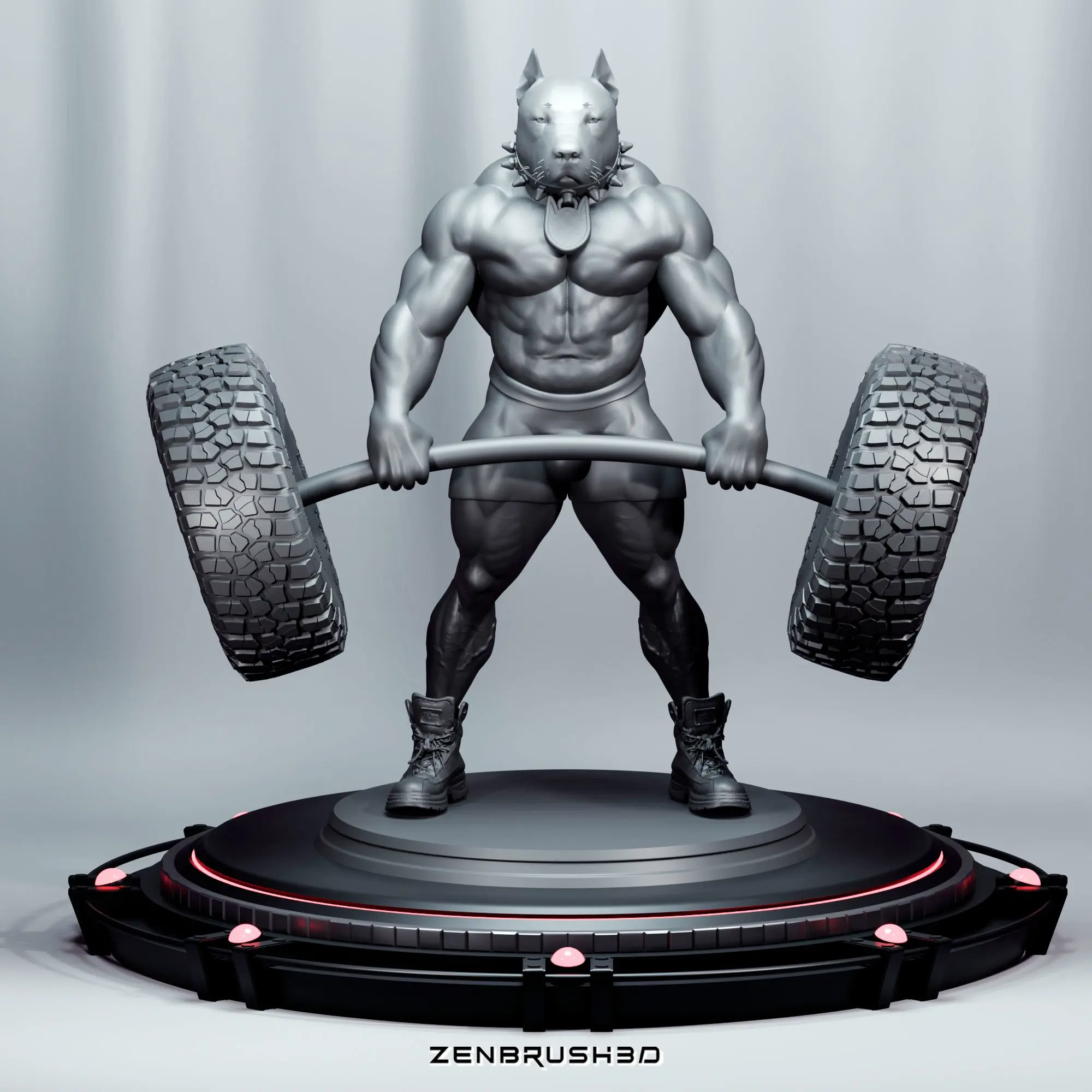 DOG GYM - PIT BULL - DMX 3D PRINTING MODEL STL