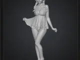 Girl in Elegant lace bedtime dress-0