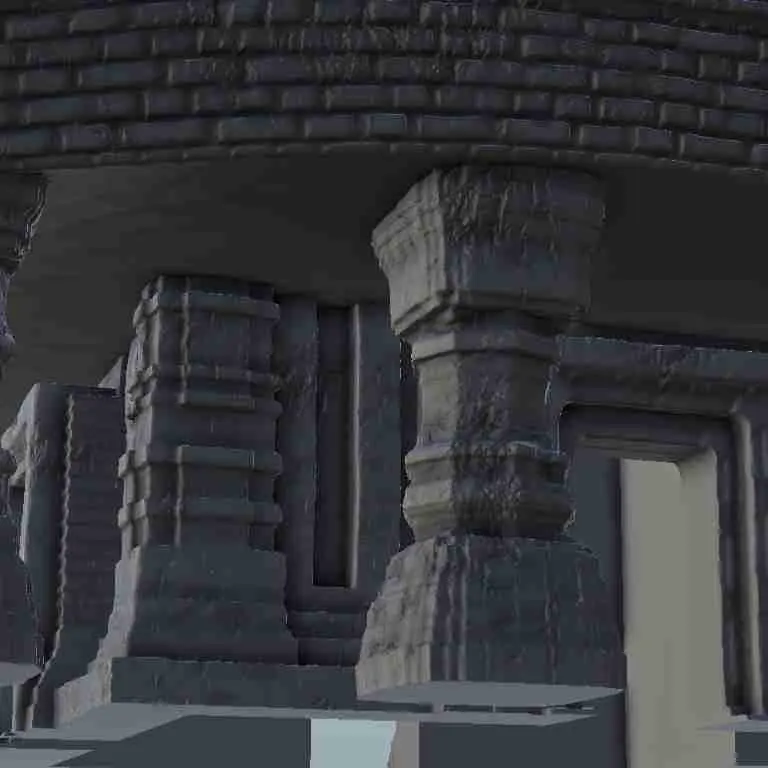 Indian temple with pillars 13 - miniatures warhammer terrain