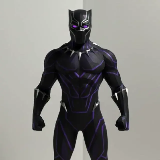 Pantera Negra- low poly
