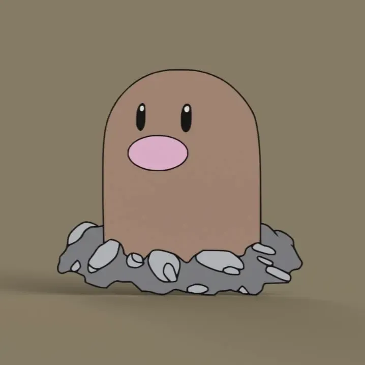 Diglett Wall Art