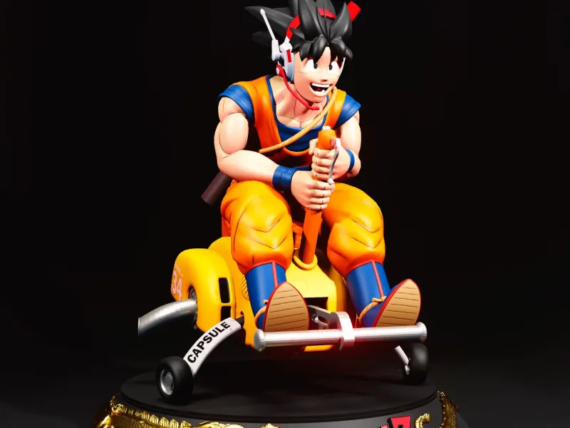 GOKU IN HOVERCAR - DRAGON BALL Z 3D PRINTING