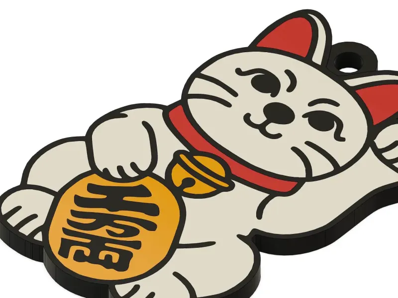 LUCKY CAT KEYCHAIN