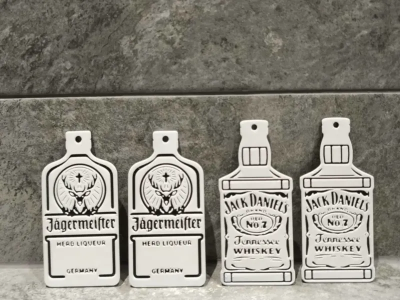 Liquor Bottle Christmas Ornaments – Jäger & Jack Set