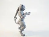 Leopard Lady Anthropomorphic Female Figurine 3D Printable-1