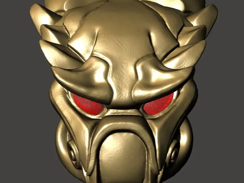 GOLDEN ANGEL PREDATOR BIO MASK Hi-Poly STL for 3D printing