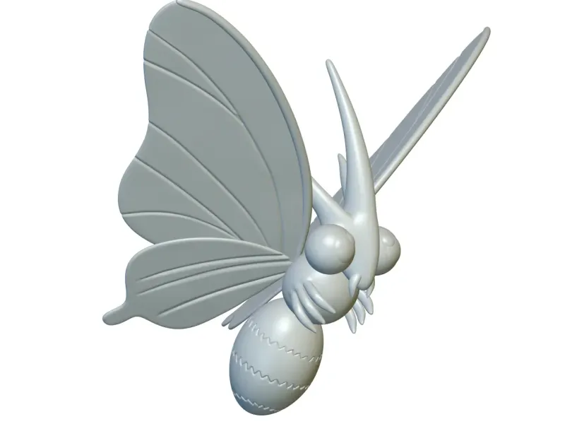 Pokemon Venomoth #49 - Ready for 3D Printing!