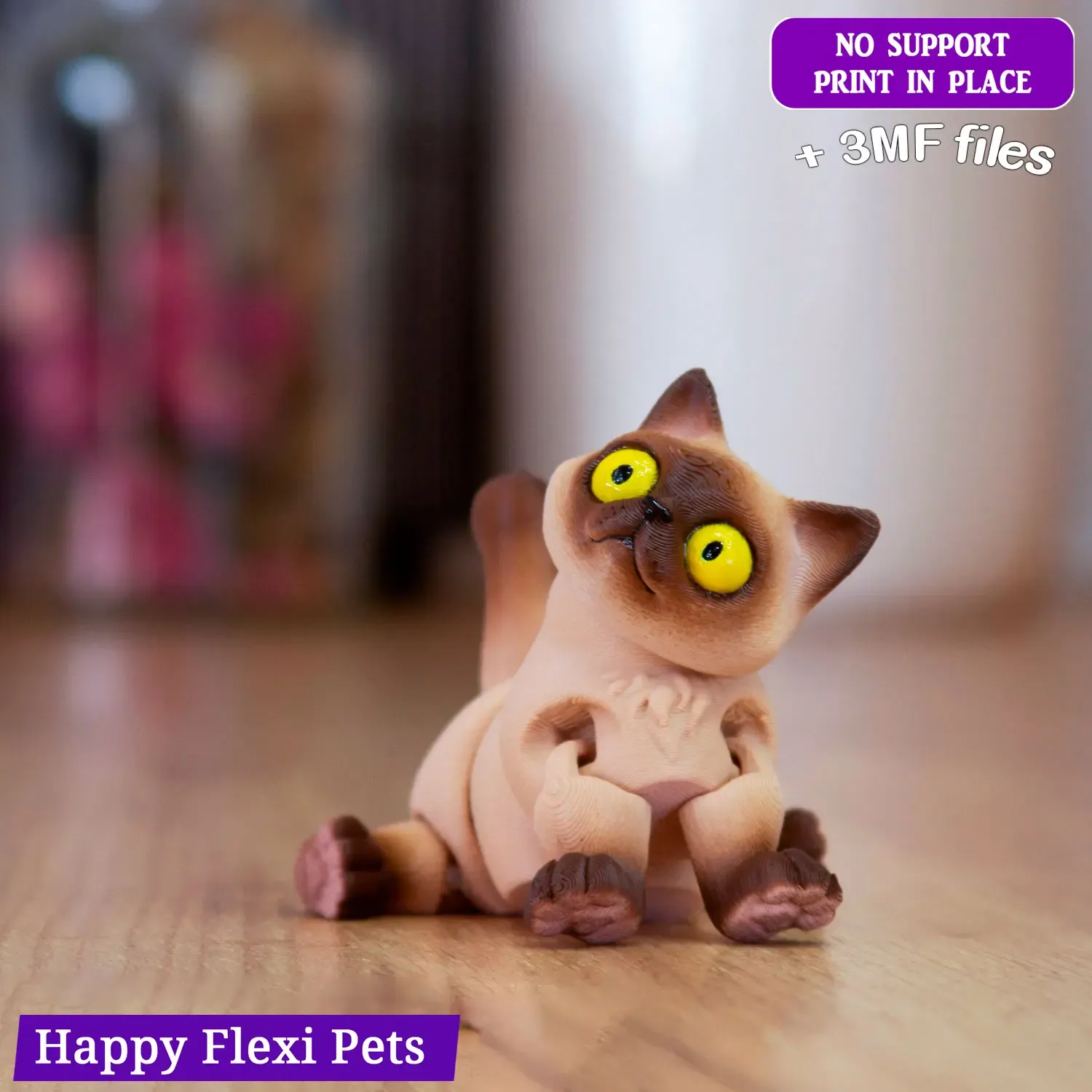 Baron the articulated fat cat toy - Happy Flexi pets