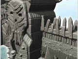 Great orc wall with shooting platforms and wooden battlement-7