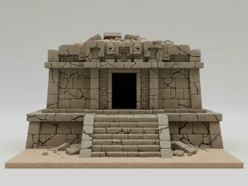 Shadow Entrance Shrine – Forgotten Temple Ruins Diorama