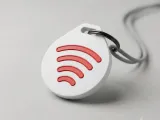 NFC Keychain for AMS – Dual-Color Wave Design-1