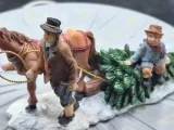 horse pulling tree winter scene-0