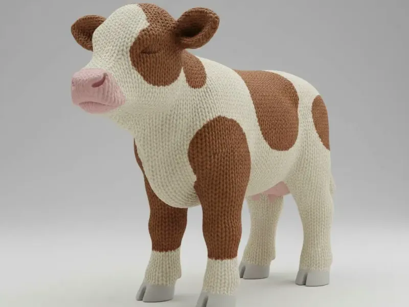 Knitted Meadow Cow Companion – Noah0x03