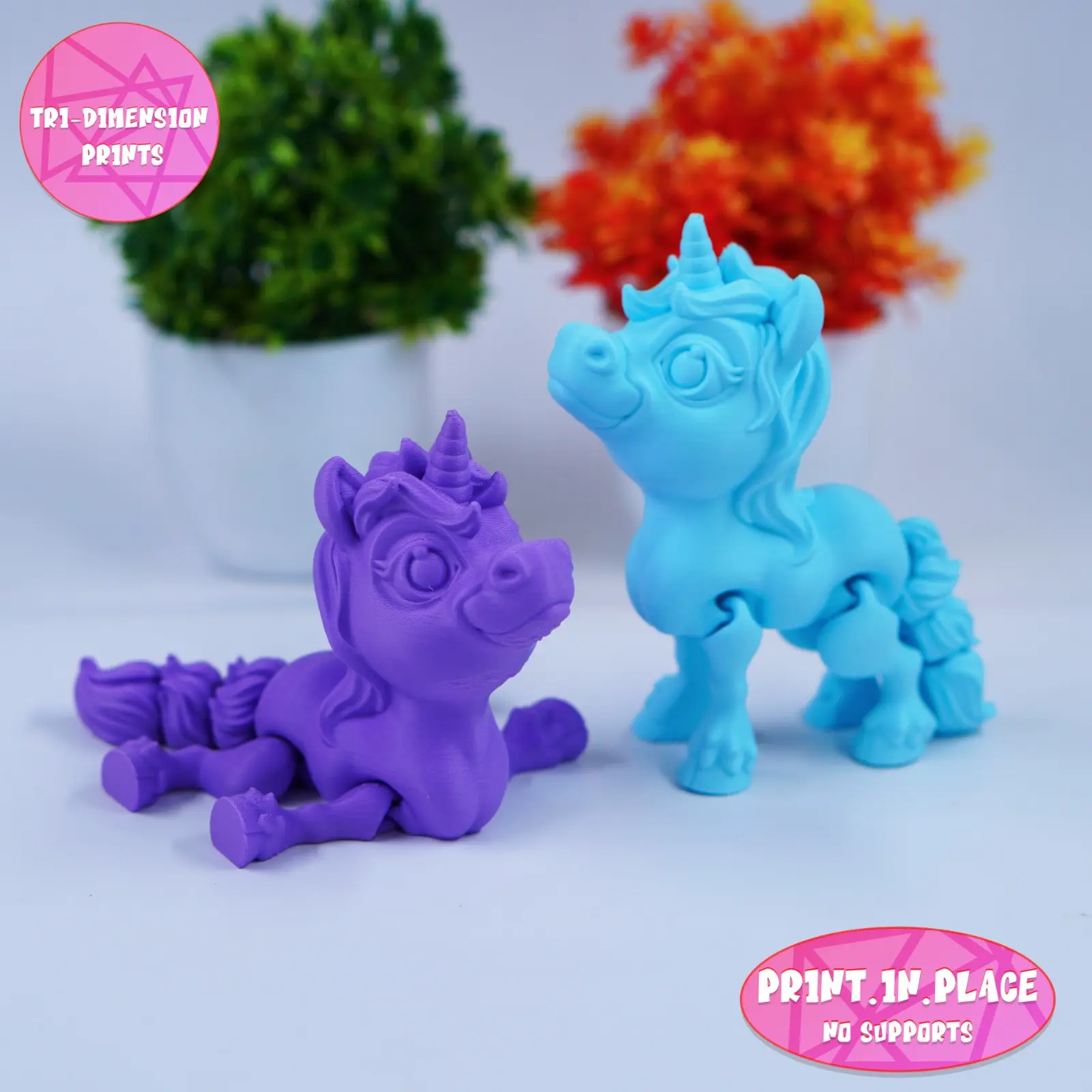 PRINT IN PLACE CUTE FLEXI PONY UNICORN