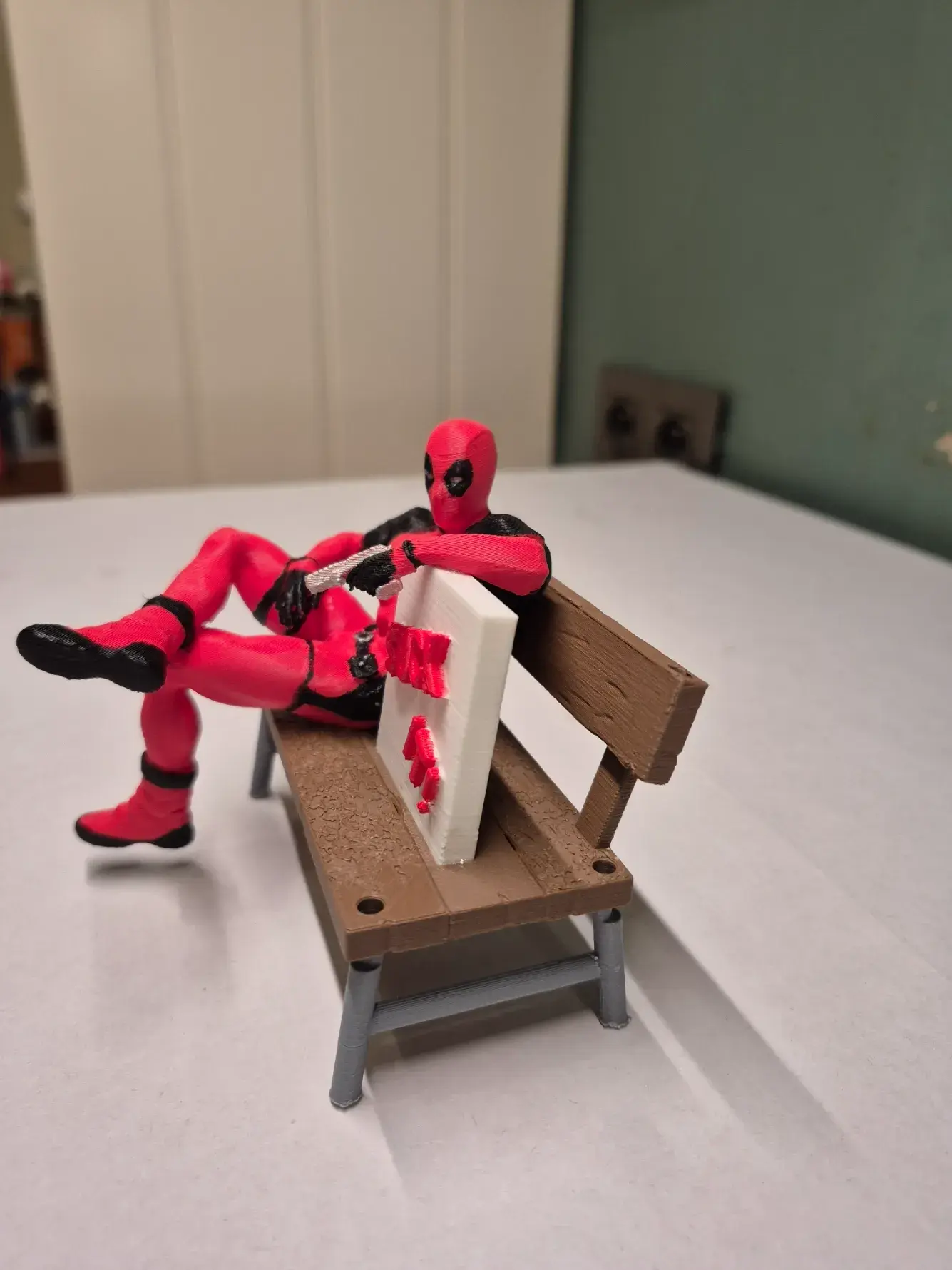 Deadpool Stool 3D Printer Files | 3MF File | deadpool bench | Creality Cloud
