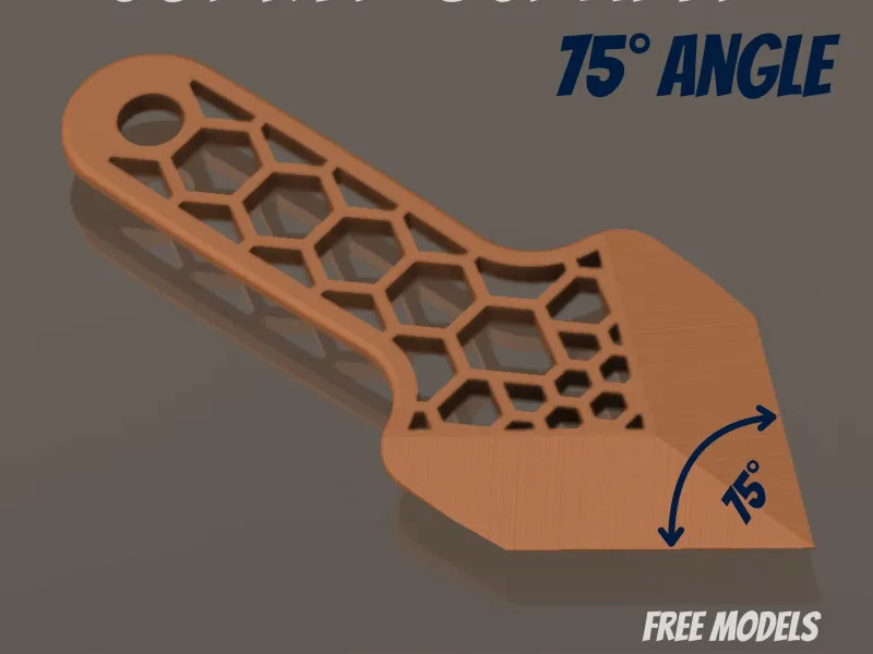 Corner scraper, 75 degree angle, also useful with printbed