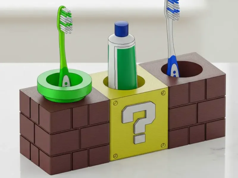 Gamer Bathroom Support - Question Mark Blocks and Bricks