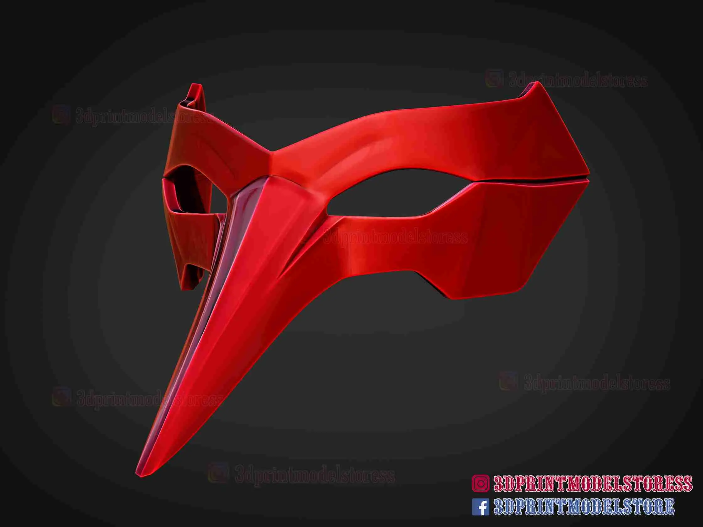 Persona 5 P5 Akechi Crow Kırmızı Maske - Anime Cosplay