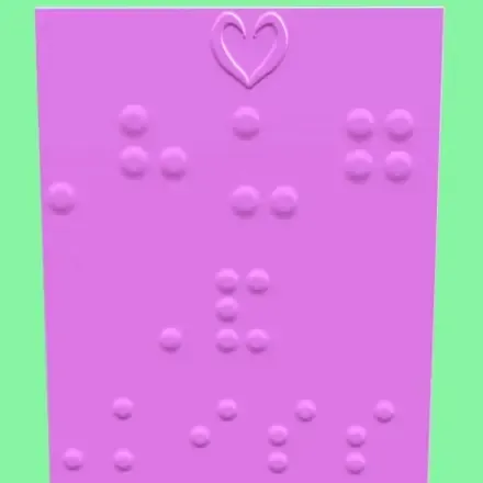❣️HUG AND KISS ME BRAILLE ENCODED MESSAGE ❣️
