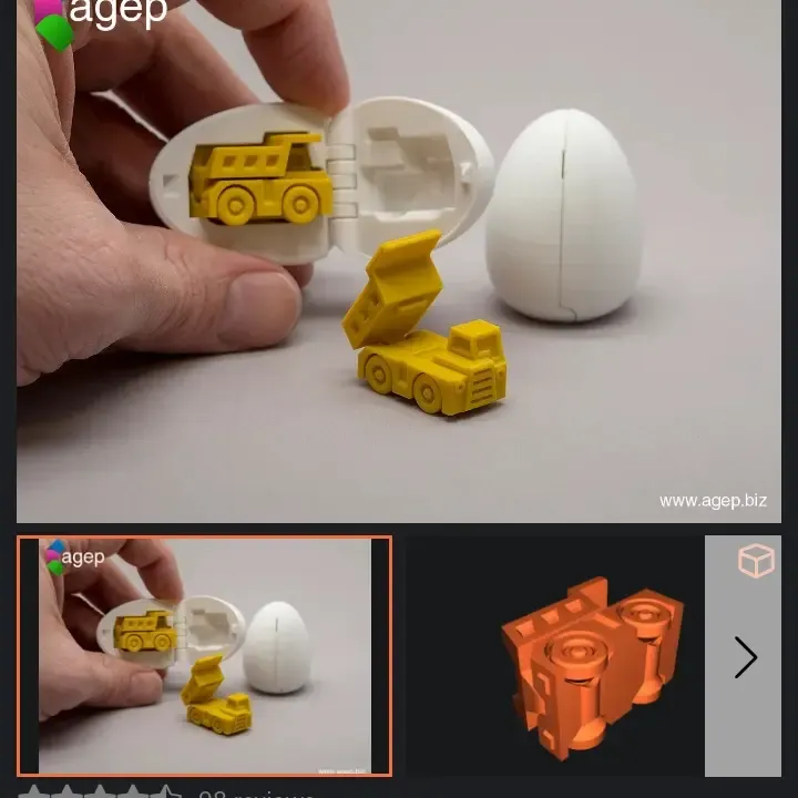 suprise haul truck in egg