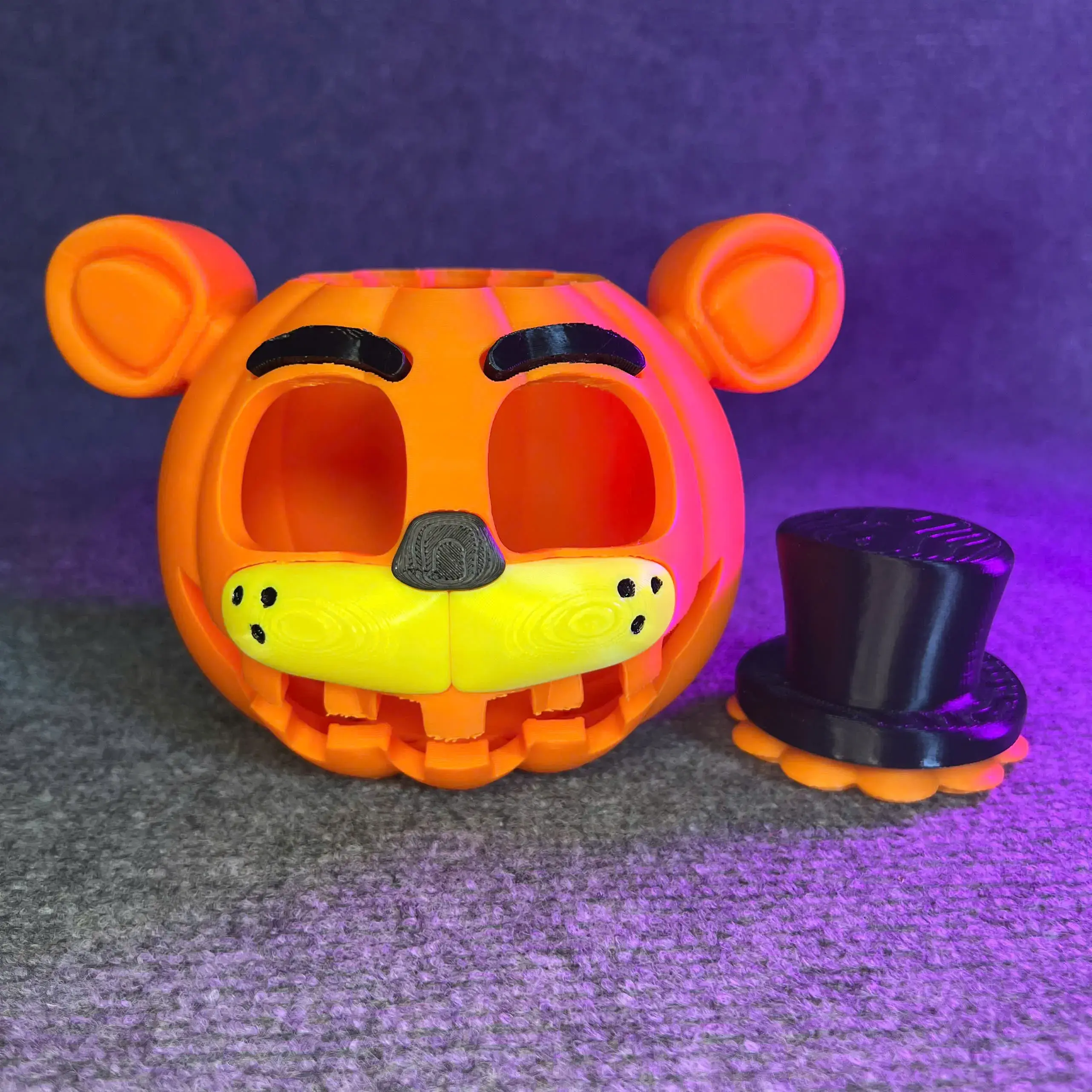 Other STL Download - Halloween Pumpkin Freddy Fazbear - STL &amp; 3mf ...