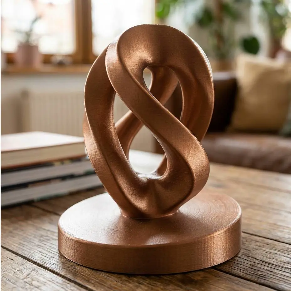 Infinity Loop Sculpture | Modern Geometric Decor