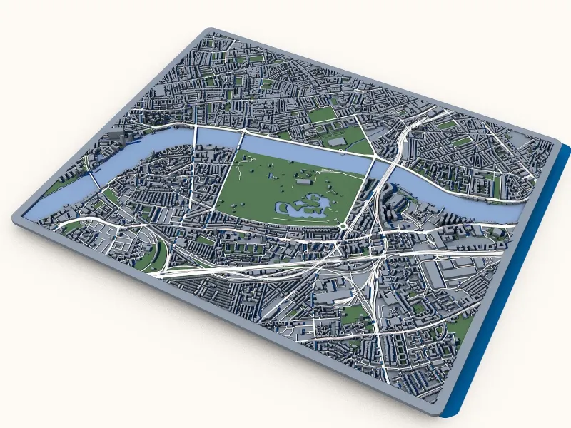 Battersea Park London 3D Model – Thames Riverside Park