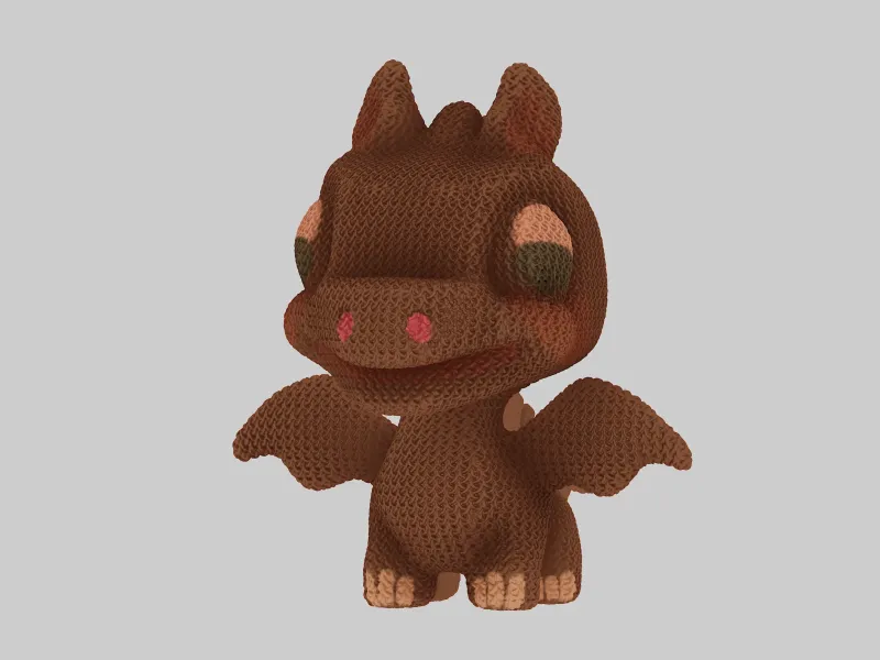 Cute knitted Baby Dragon