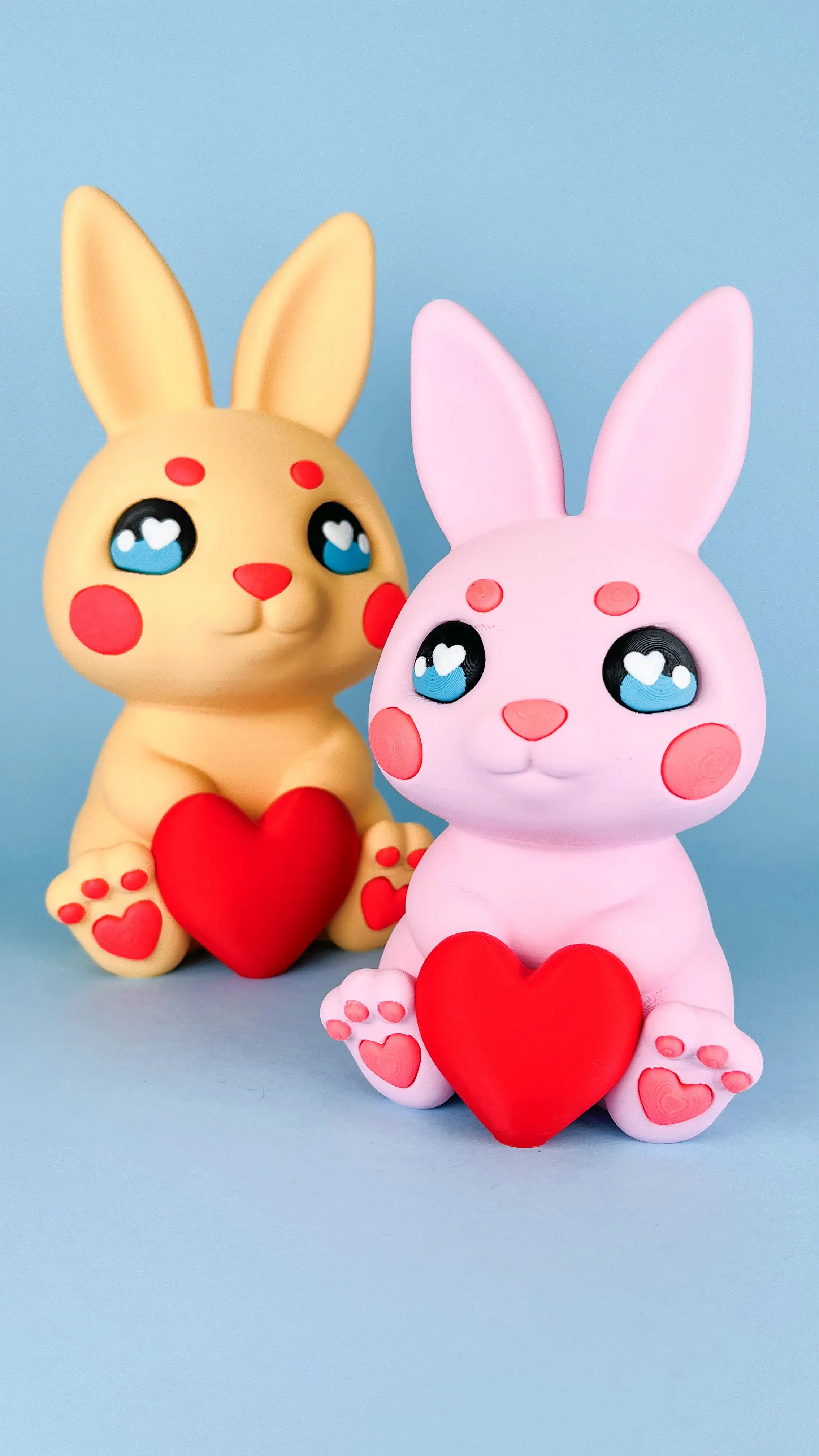 Easter Bunny with Eggs & Heart, Print-in-Parts & MultiColor!