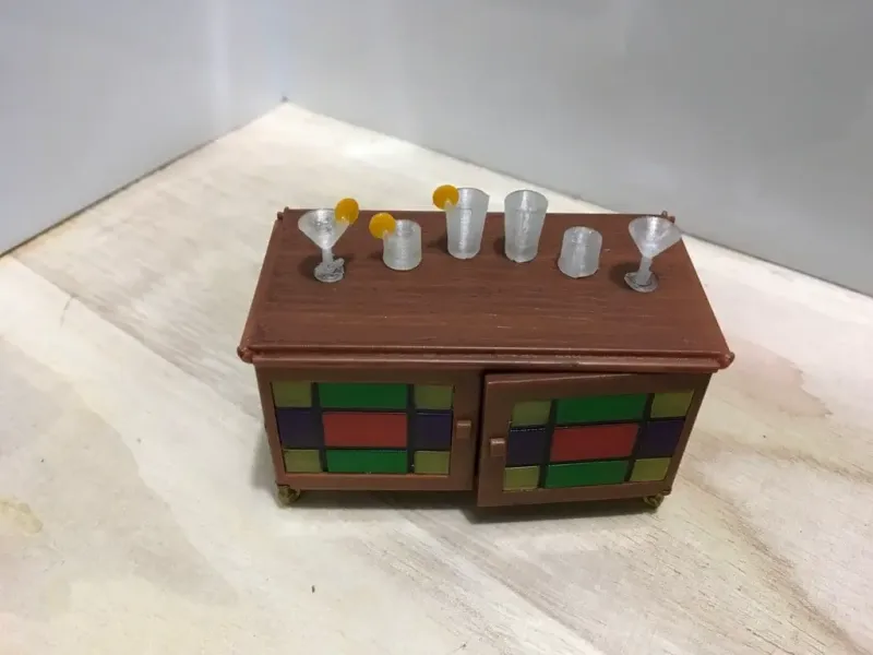 Bar Glassware set #1 (1:18 scale)