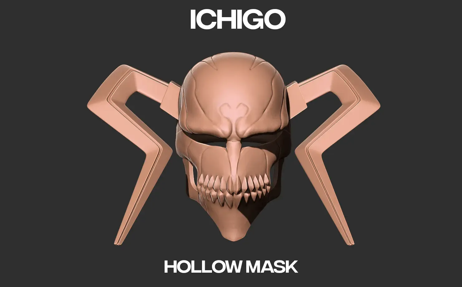 Bleach - Hollow mask 3D print model