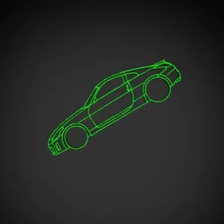 Nissan 350z (Fairlady Z33) Silhouette Wall Art