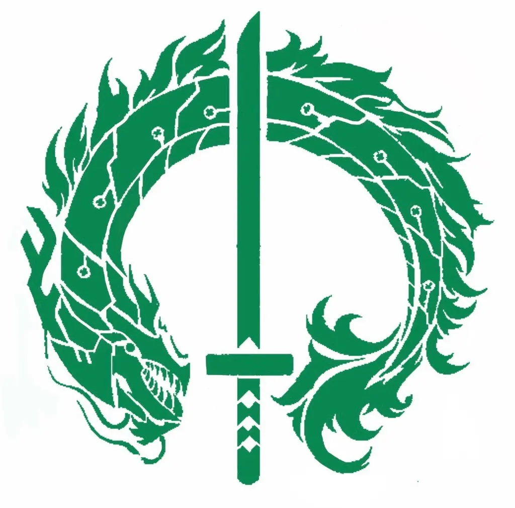 Genji Dragon Blade stencil