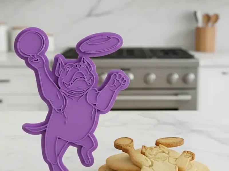 pitbull-with-a-frisbee-cookie cutter