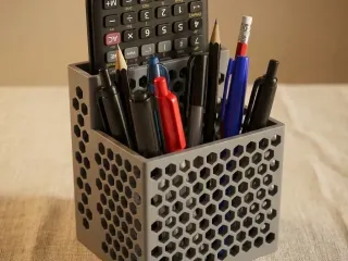 Honeycomb Pen Holder & Calculator Stand