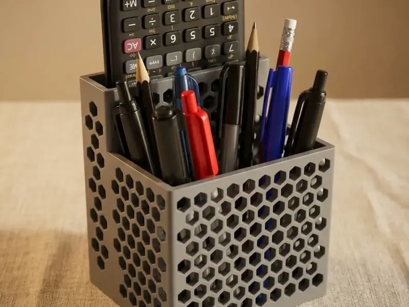Honeycomb Pen Holder & Calculator Stand