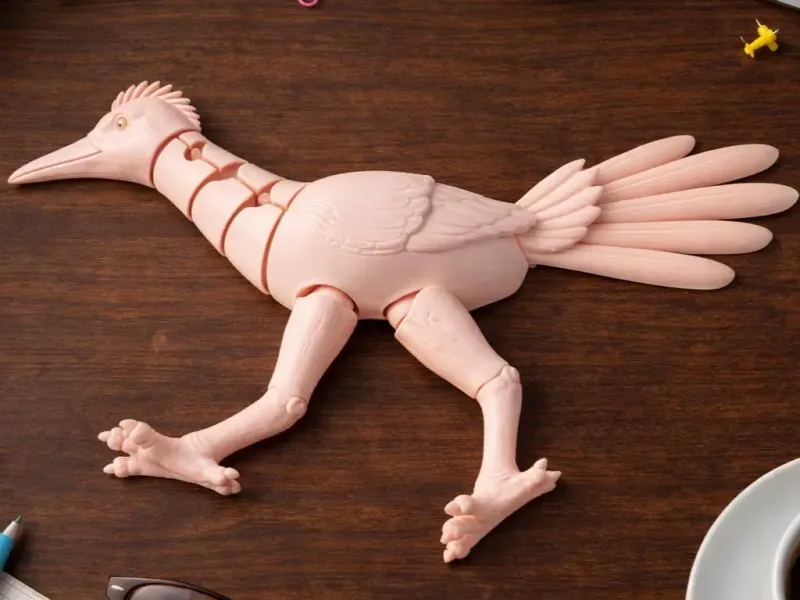 Articulated Desert Roadrunner Bird