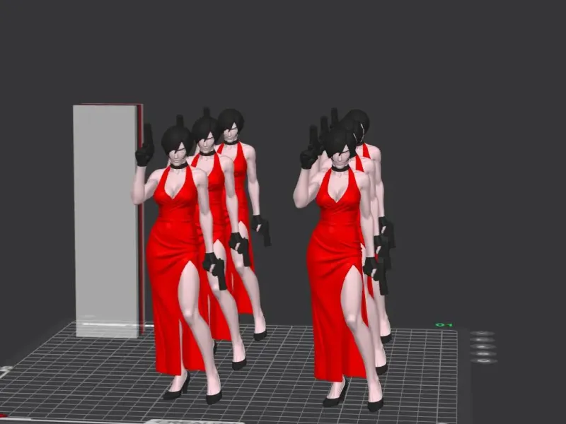 Ada Wong Resident Evil (4 colores) (archivo stl y 3mf)
