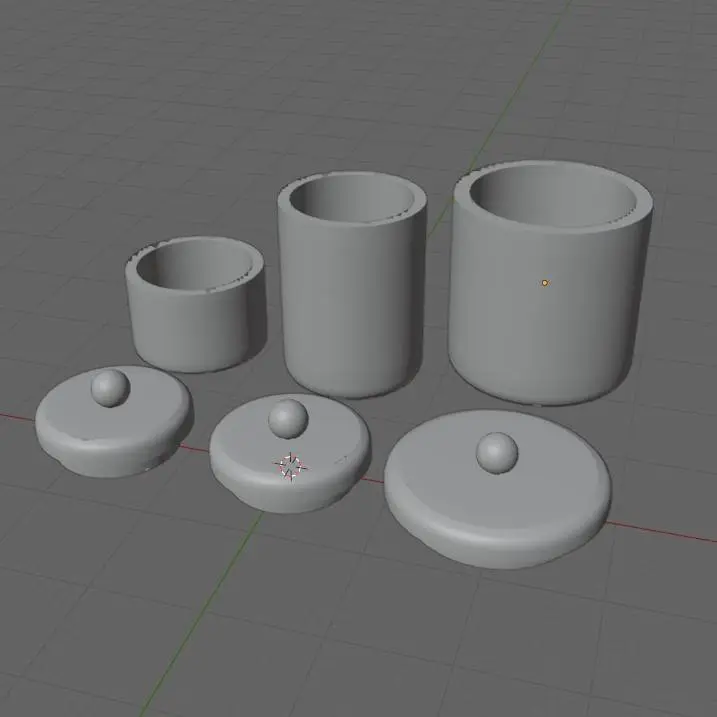 Dollhouse round kitchen jar set