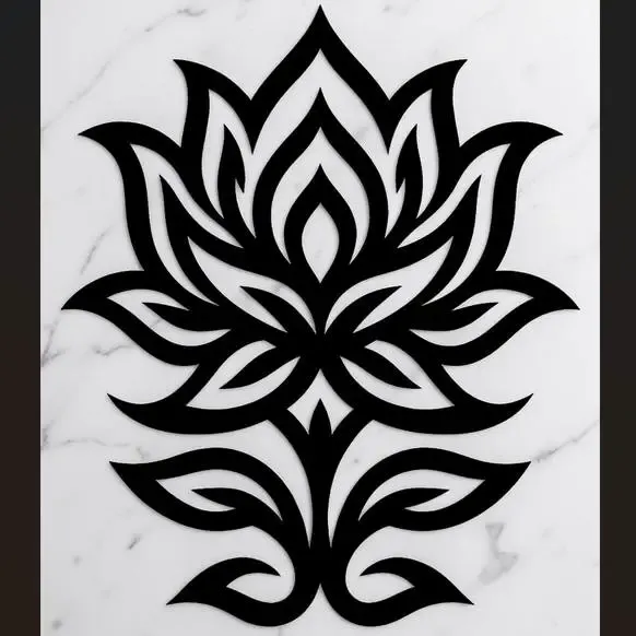 Wall Art fleur lotus tribal