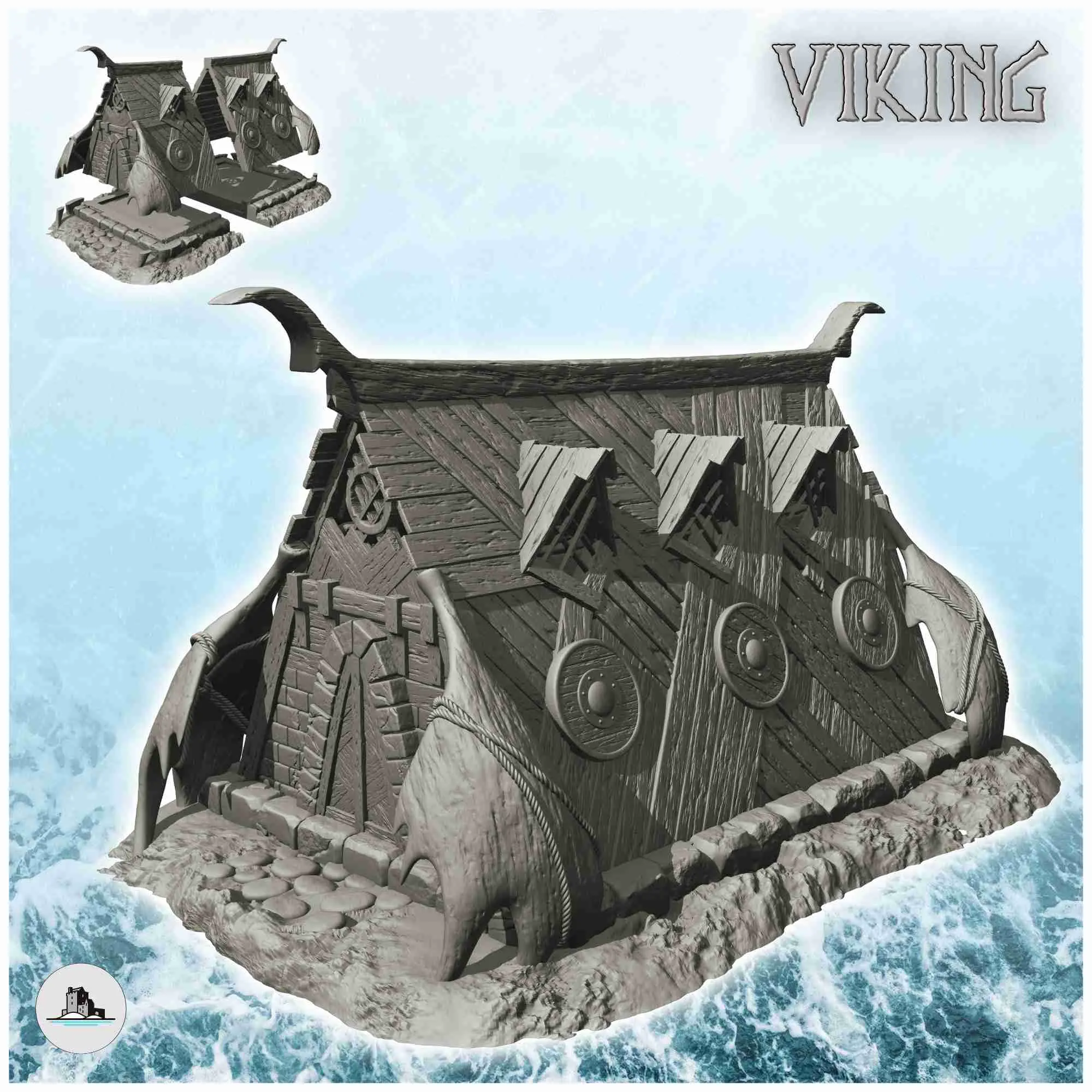 Viking buildings pack No. 2 - scenery medieval miniatures wa